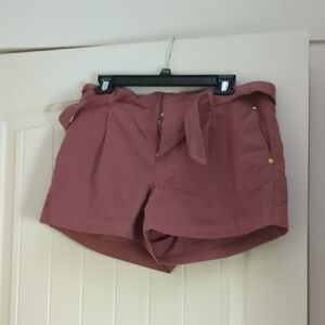 Pink High-Waisted Shorts